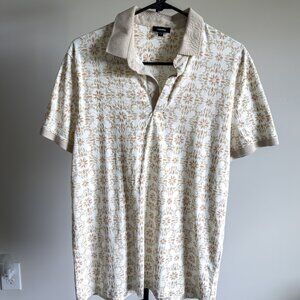 Men's Express Polo (Cream/Tan Pattern)
